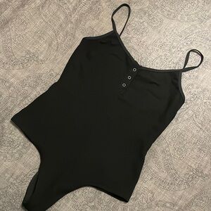 Tavik Black One-Piece Swimsuit with Snap Detail